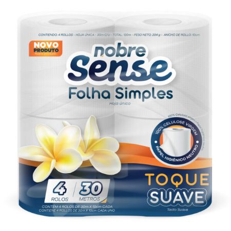 Imagem de PAPEL HIGIÊNICO 4 ROLOS X 30 M FOLHA SIMPLES - SENSE