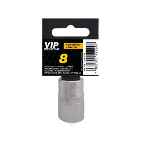 Imagem de SOQ SEXT MANUAL CURTO 8mm - Enc. 1/2" x 38mm