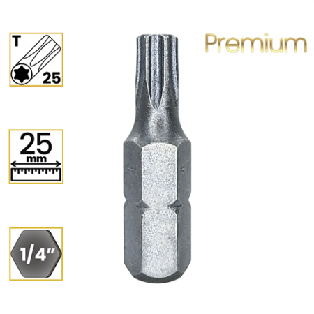 Imagem de BITS TORX PREMIUM T25 - Enc. 1/4" x 25mm