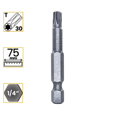 Imagem de PONTA TORX T30 - Enc. 1/4" x 75mm [C/10]