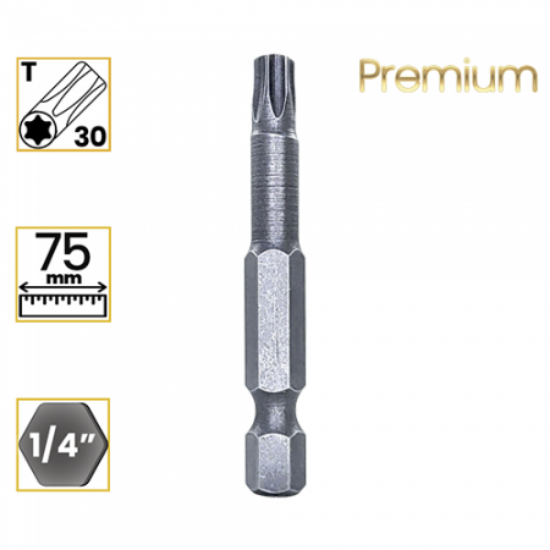 Imagem de PONTA TORX PREMIUM T30 - Enc. 1/4" x 75mm