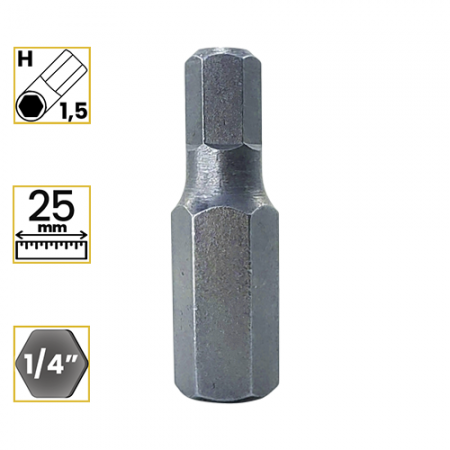 Imagem de BITS ALLEN 1,5mm - Enc. 1/4" x 25mm [C/10]