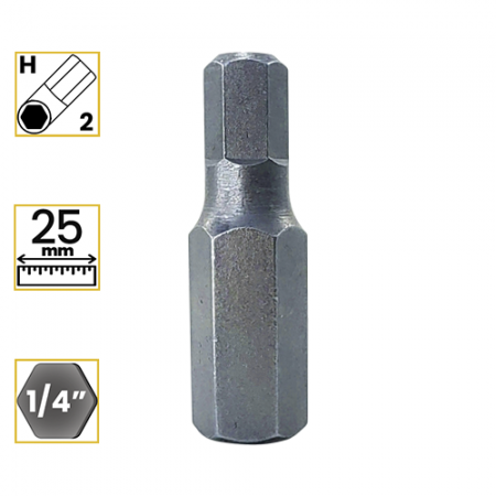 Imagem de BITS ALLEN 2mm - Enc. 1/4" x 25mm [C/10]