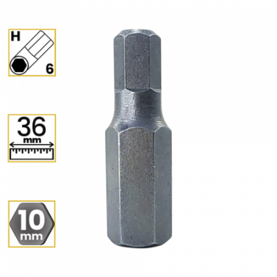 Imagem de BITS ALLEN CURTO PREMIUM 6mm - Enc. 10mm x 36mm