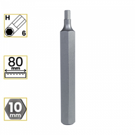 Imagem de BITS ALLEN LONGO PREMIUM 6mm - Enc. 10mm x 80mm