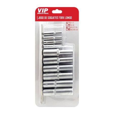 Imagem de JG SOQ TORX FÊMEA E4 a E20 - Enc. 1/4" e 1/2" [10 PÇS]