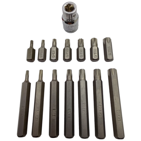 Imagem de JG DE BITS TORX T20 a T55 - Enc. 10mm [15 PÇS]