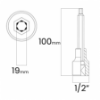 Imagem de SOQ ALLEN MANUAL LONGO 19mm - Enc. 1/2" x 100mm