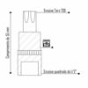 Imagem de SOQ TORX MANUAL CURTO T30 - Enc. 1/2" x 55mm