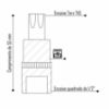 Imagem de SOQ TORX MANUAL CURTO T45 - Enc. 1/2" x 55mm