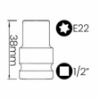 Imagem de SOQ TORX FÊMEA MANUAL CURTO E22 - Enc. 1/2" x 38mm