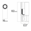 Imagem de SOQ SEXT PARA VELA 16mm - Enc. 1/2" x 62mm