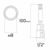 Imagem de SOQ MULTID MANUAL LONGO M8 - Enc. 1/2" x 100mm