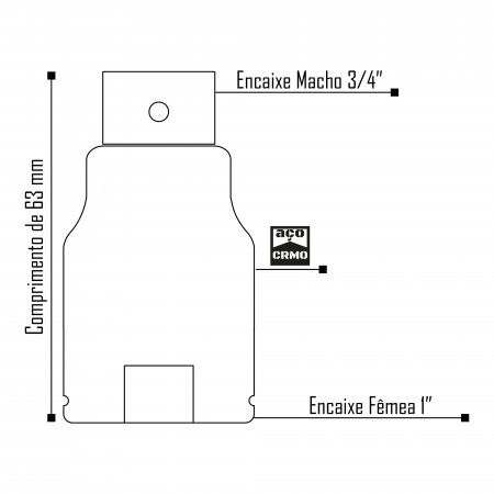 Imagem de ADAPTADOR DE IMPACTO - F 3/4" PARA M 1"