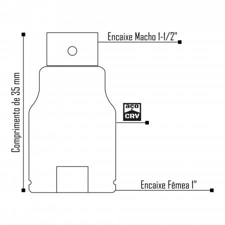 Imagem de ADAPTADOR DE IMPACTO - F 1" PARA M 1-1/2"