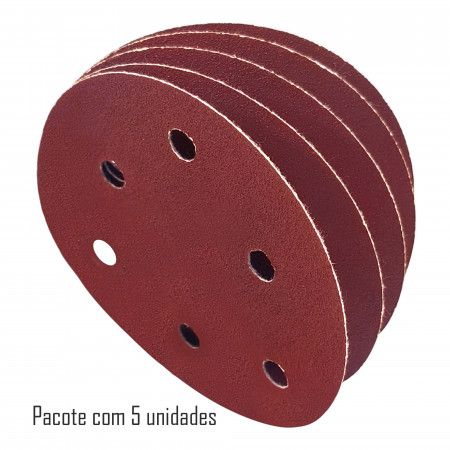 Imagem de DISCO DE LIXA C/ FURO - 6" (150m) GR 220 - C/5