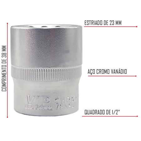 Imagem de SOQ EST MANUAL CURTO 23mm - Enc. 1/2" x 38mm