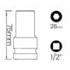 Imagem de SOQ SEXT MANUAL LONGO 28mm - Enc. 1/2" x 75mm