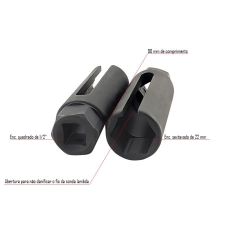 Imagem de SOQ PARA SONDA LAMBDA 22mm - Enc. 1/2" x 80mm