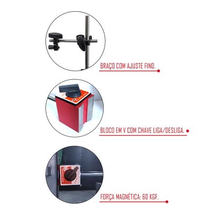 Imagem de BASE MAGNETICA PARA RELOGIO COMPARADOR