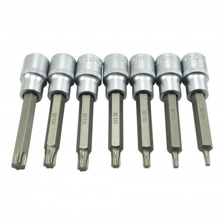 Imagem de JG SOQS TORX LONGO T20 a T55 - Enc. 1/2" [7 PÇS]