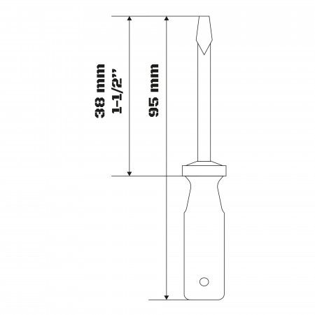 Imagem de CHAVE FENDA TOCO 1/4" X 1-1/2"