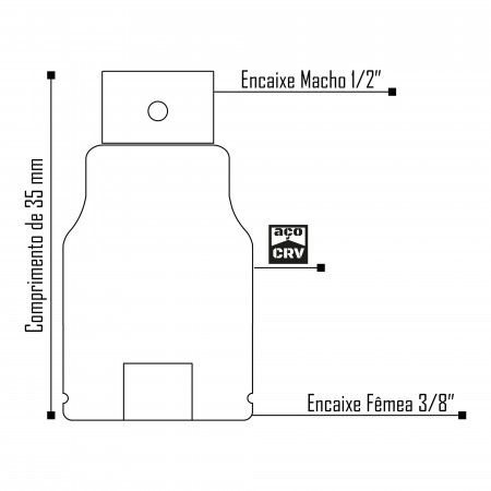 Imagem de ADAPTADOR MANUAL 3/8"F X 1/2"M