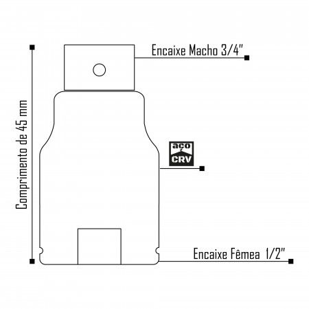 Imagem de ADAPTADOR MANUAL 1/2"F X 3/4"M
