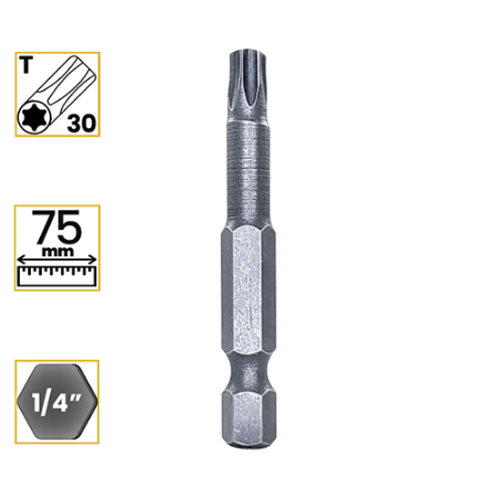 Imagem de PONTA TORX T30 - Enc. 1/4" x 75mm [C/10]