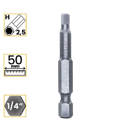 Imagem de PONTA ALLEN 2,5mm - Enc. 1/4" x 50mm [C/10]