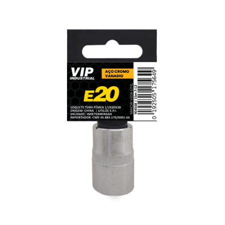 Imagem de SOQ TORX FÊMEA MANUAL CURTO E20 - Enc. 1/2" x 38mm