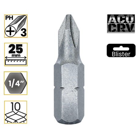 Imagem de BITS PHILLIPS PH3 - Enc. 1/4" x 25mm [C/10]