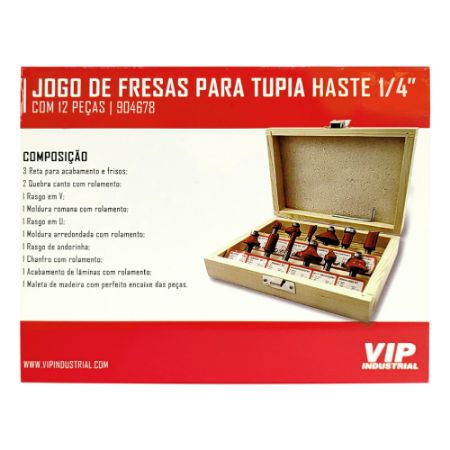 Imagem de JG DE FRESAS PARA TUPIA 1/4" [12 PÇS]