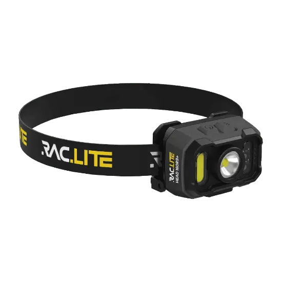 Imagem de Lanterna de cabeça e capacete LED com sensor de acionamento.Lanterna recarregável com 500 lumens de potência